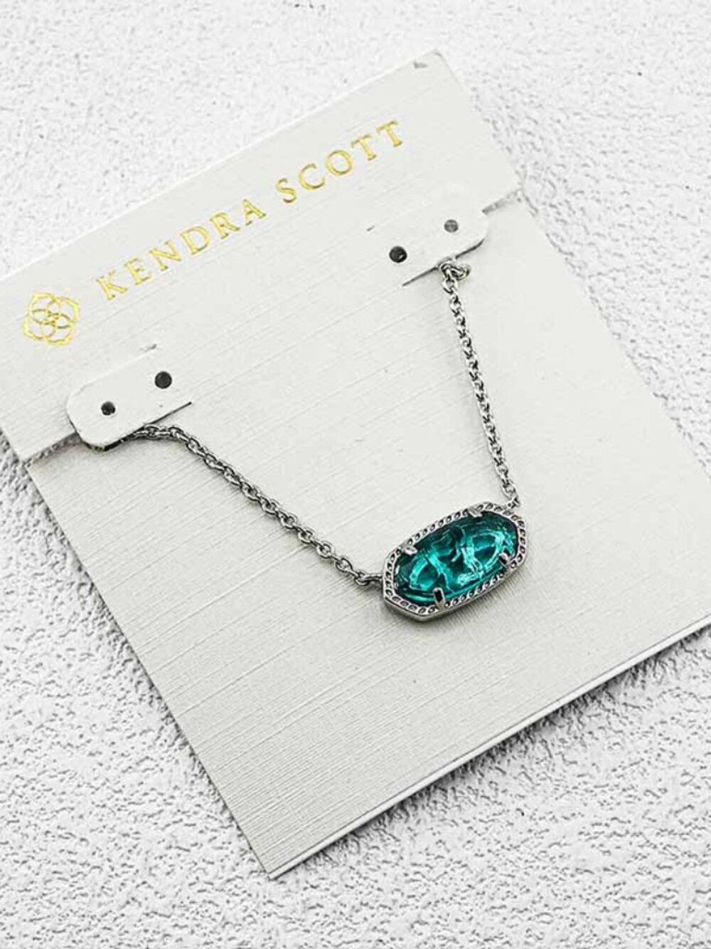 Kendra Scott Teal/Blue Elisa Pendant Necklace